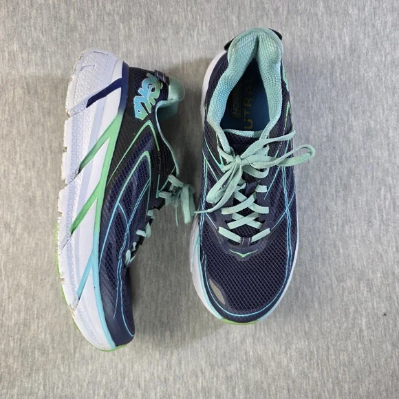 Hoka Clifton 3 Women's Running Shoes - Navy and Aqua Size 8 - Picture 3 of 10